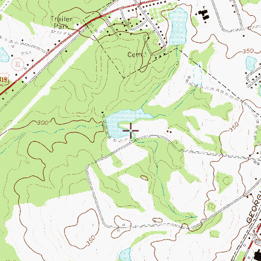 Topographic Map of Luck Lake, GA