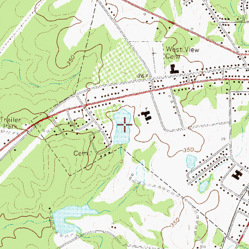 Topographic Map of Bell Pond, GA