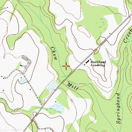 Topographic Map of Brinson Lake Dam, GA