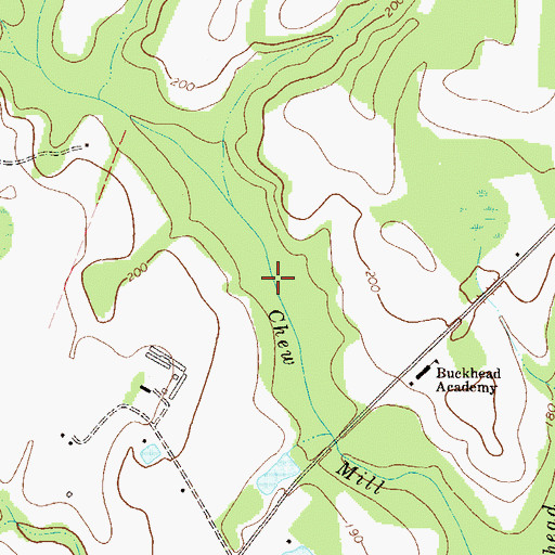 Topographic Map of Brinson Lake, GA