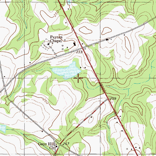Topographic Map of Milburne Lake Dam, GA