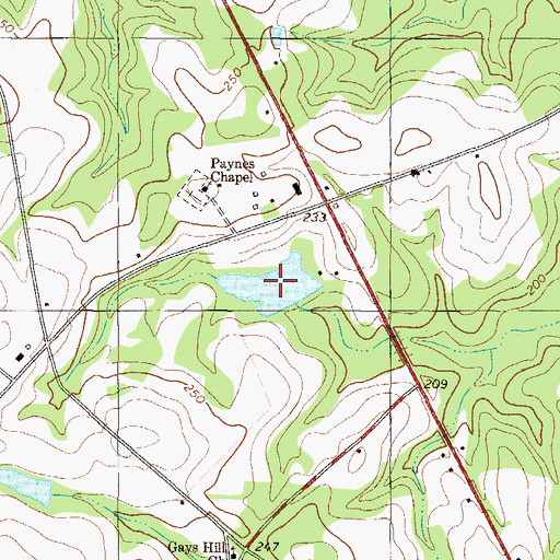 Topographic Map of Milburne Lake, GA