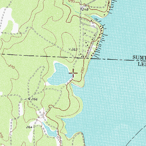 Topographic Map of Wheatley Lake North Dam, GA