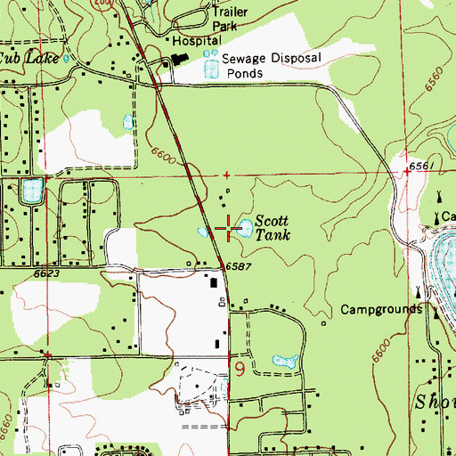 Topographic Map of Scott Tank, AZ