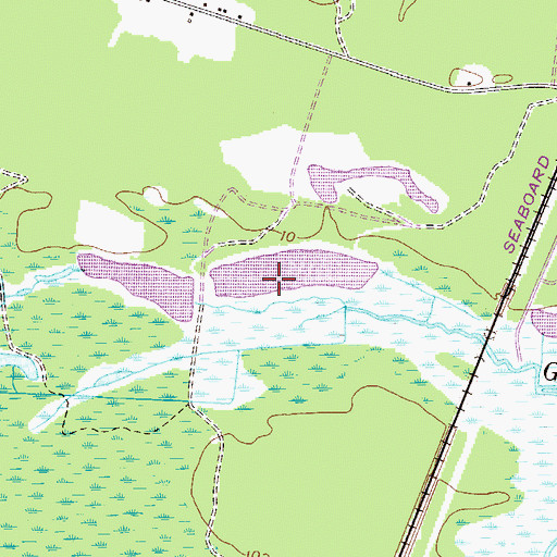 Topographic Map of Trophy Lake Dam, GA