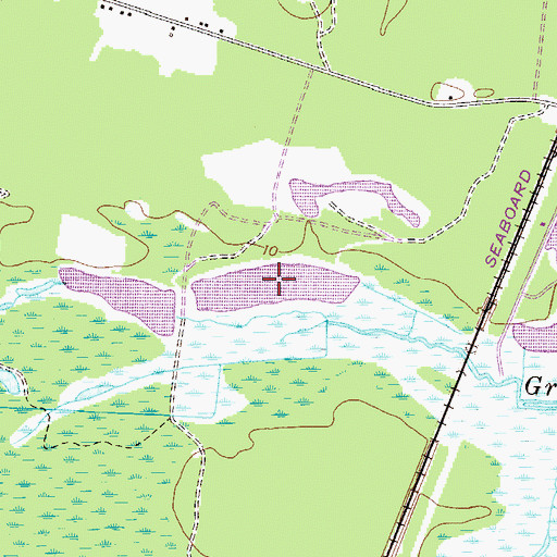 Topographic Map of Trophy Lake, GA