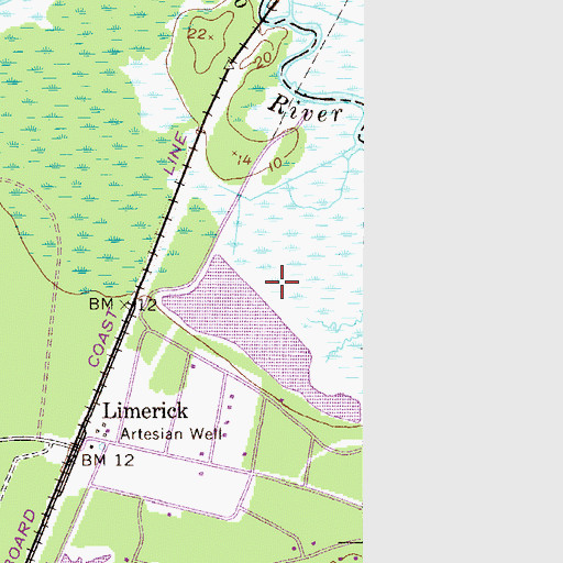 Topographic Map of Upper Lake George Dam, GA