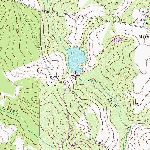 Topographic Map of Dejarnett Pond Dam, GA