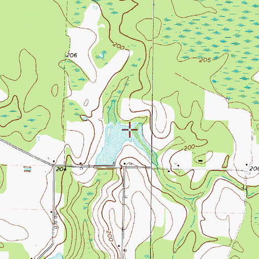 Topographic Map of Anderson Lake, GA