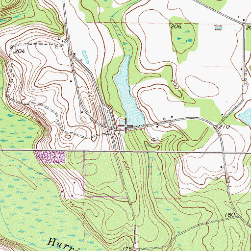 Topographic Map of Mckinnon Lake Dam, GA