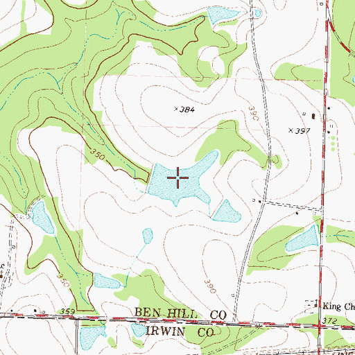 Topographic Map of Brown Lake, GA