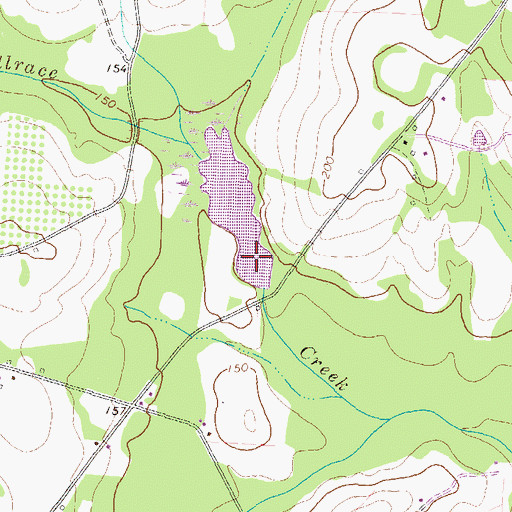 Topographic Map of Chappell Lake, GA
