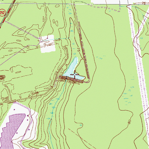 Topographic Map of Ray and Hannaford Lake, GA