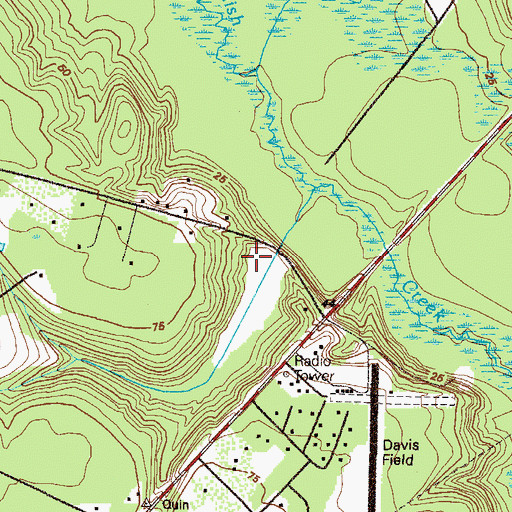 Topographic Map of Charlton County Lake Dam, GA