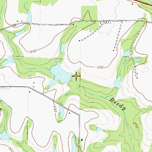Topographic Map of Lott Lake Dam, GA