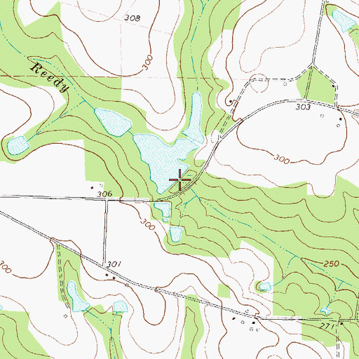 Topographic Map of Reynolds Lake Dam, GA