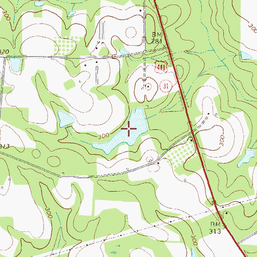 Topographic Map of James Smith Lake, GA