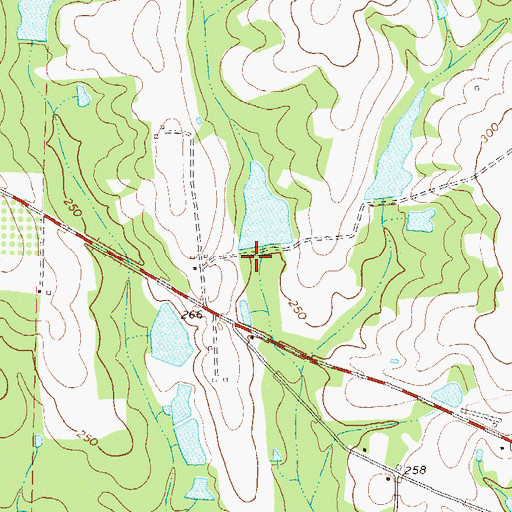 Topographic Map of Dockery Pond Dam, GA