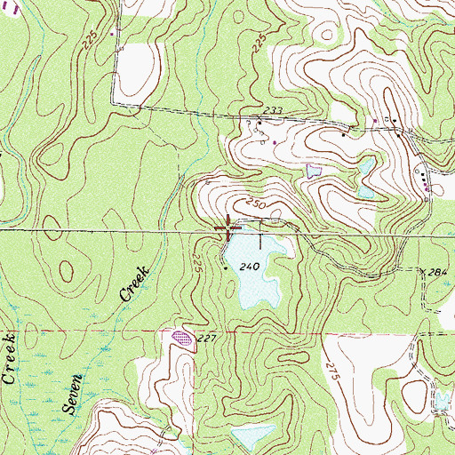Topographic Map of Higgs Lake Dam, GA