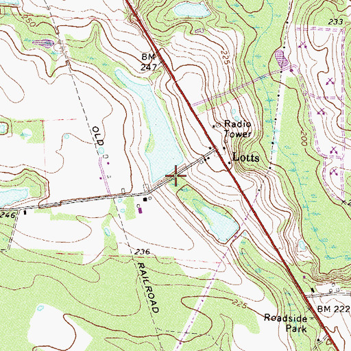 Topographic Map of Lott Lake Dam, GA