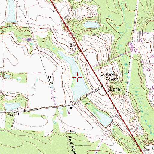 Topographic Map of Lott Lake, GA