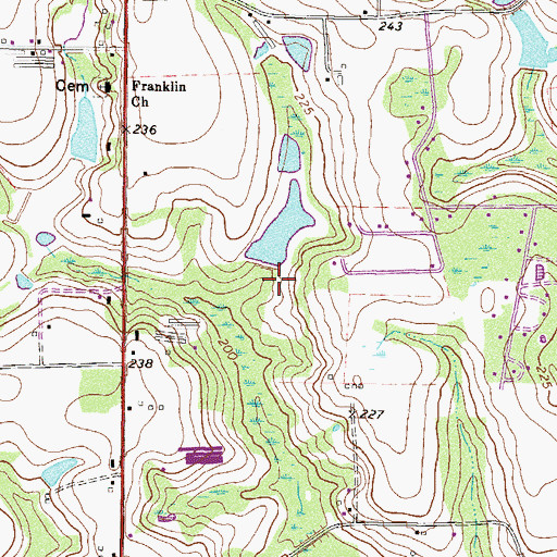 Topographic Map of Haskin Lake Dam, GA