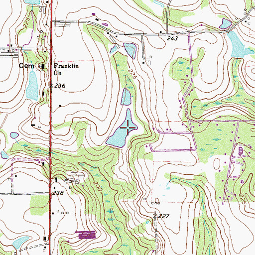 Topographic Map of Haskin Lake, GA