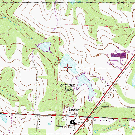 Topographic Map of Beatles Lake North Dam, GA