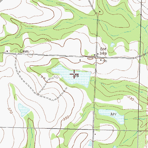 Topographic Map of Sells Lake, GA