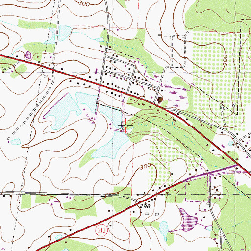 Topographic Map of Demott Lake North Dam, GA
