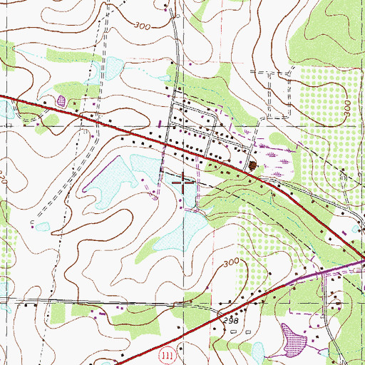 Topographic Map of Demott Lake North, GA