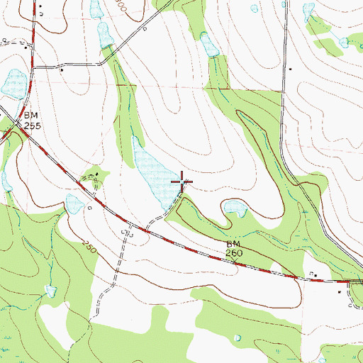 Topographic Map of Lindsey Lake Dam, GA