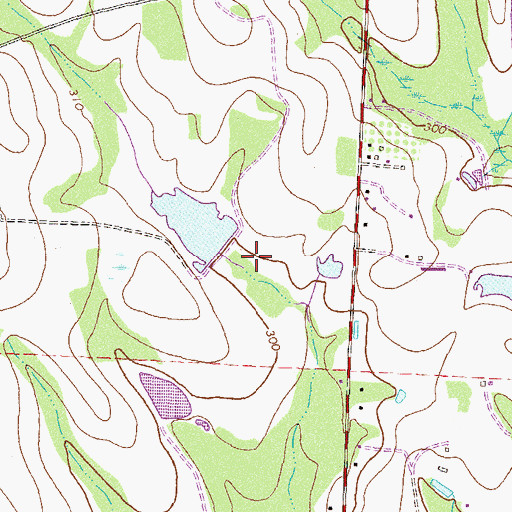 Topographic Map of Cobb Lake Dam, GA
