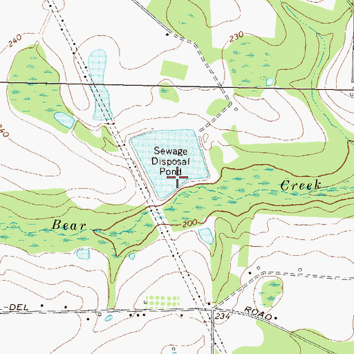 Topographic Map of City of Adel Lake Dam, GA