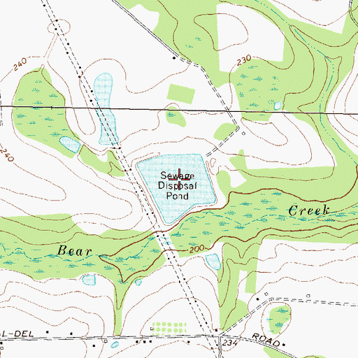 Topographic Map of City of Adel Lake, GA