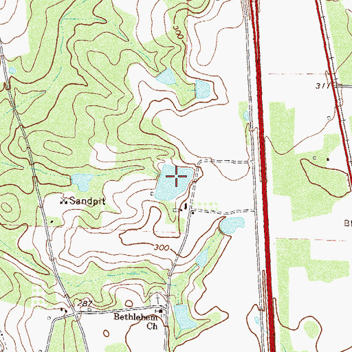 Topographic Map of Griffin Lake Dam, GA
