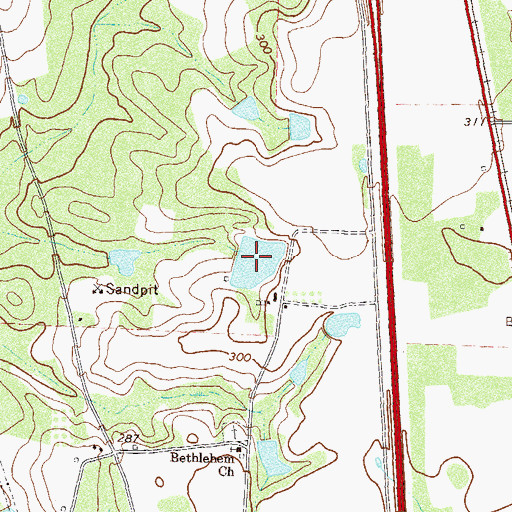 Topographic Map of Griffin Lake, GA