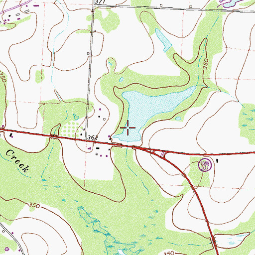 Topographic Map of Hogan Lake Dam, GA
