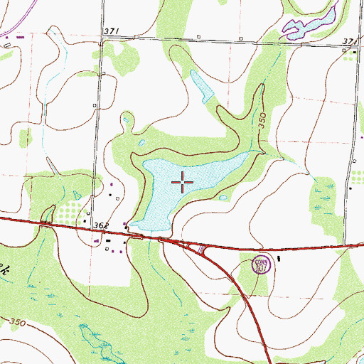 Topographic Map of Hogan Lake, GA