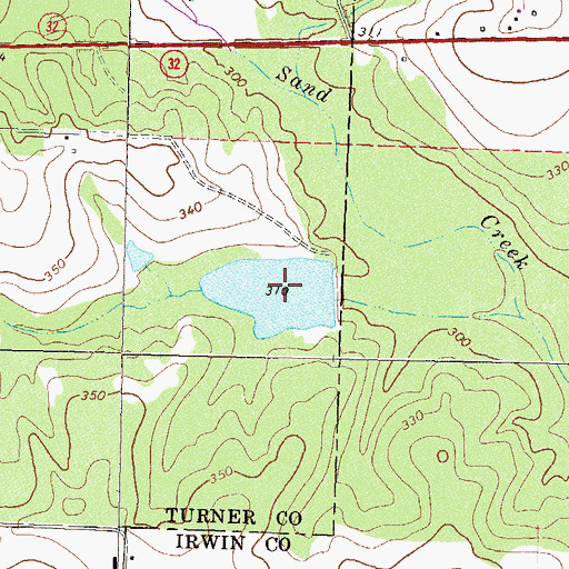 Topographic Map of Fletcher Lake, GA