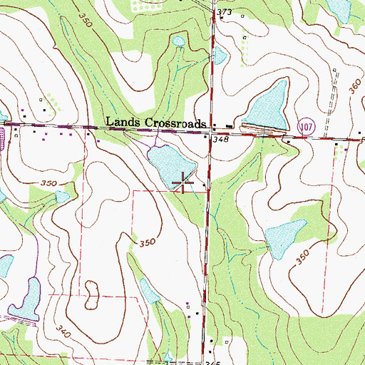 Topographic Map of Clements Lake Dam, GA