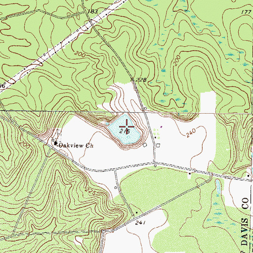 Topographic Map of Miller Lake, GA