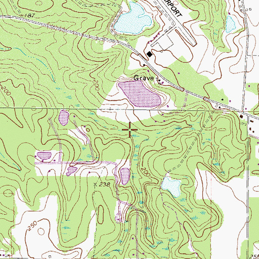 Topographic Map of Sears Lake Dam, GA
