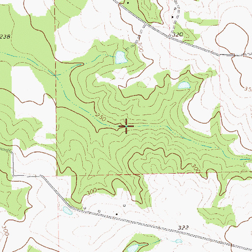 Topographic Map of Willingham Lake Dam, GA