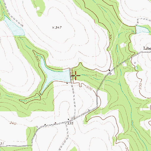 Topographic Map of Sonny Glenn Estate Lake Dam, GA