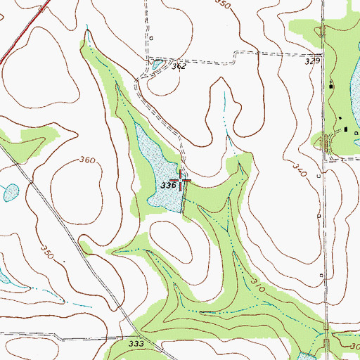 Topographic Map of Walton Lake Dam, GA