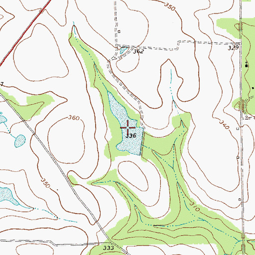 Topographic Map of Walton Lake, GA