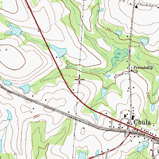 Topographic Map of Garrison Lake, GA