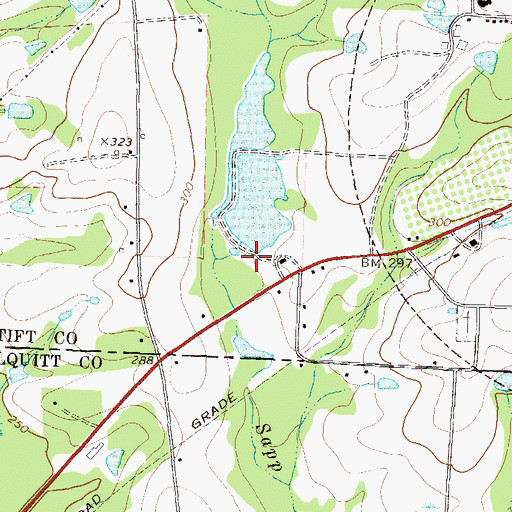 Topographic Map of Patrick Lake Dam, GA