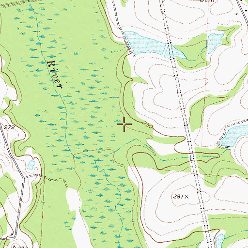 Topographic Map of Rutland Lake South Dam, GA